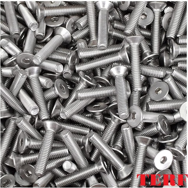 TERF® M4 X 50mm Hex Socket Countersunk Machine Screws Stainless