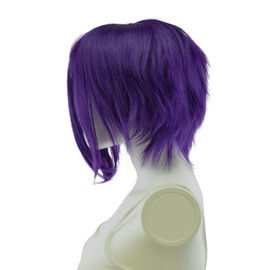 EpicCosplay® Aphrodite Royal Purple Long Bang Layered Short Wig
