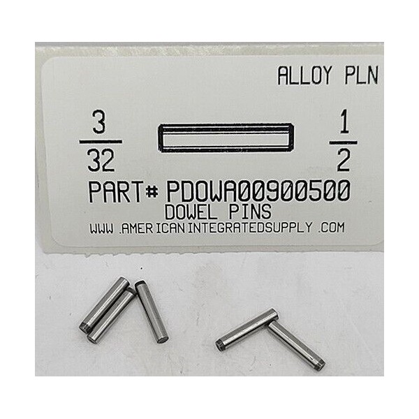 AMERICANINTEGRATEDSUPPLY.COM 3/32X1/2 DOWEL PINS ALLOY STEEL PLAIN (25)