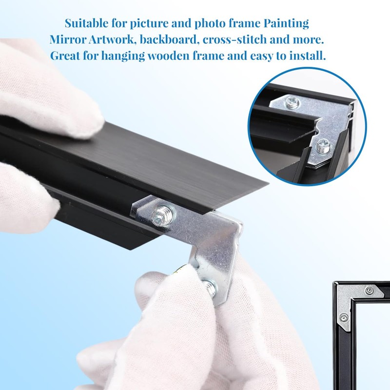 1Set/18PCS Metal Photo Frame Hardware Set - Durable Angle Bracket