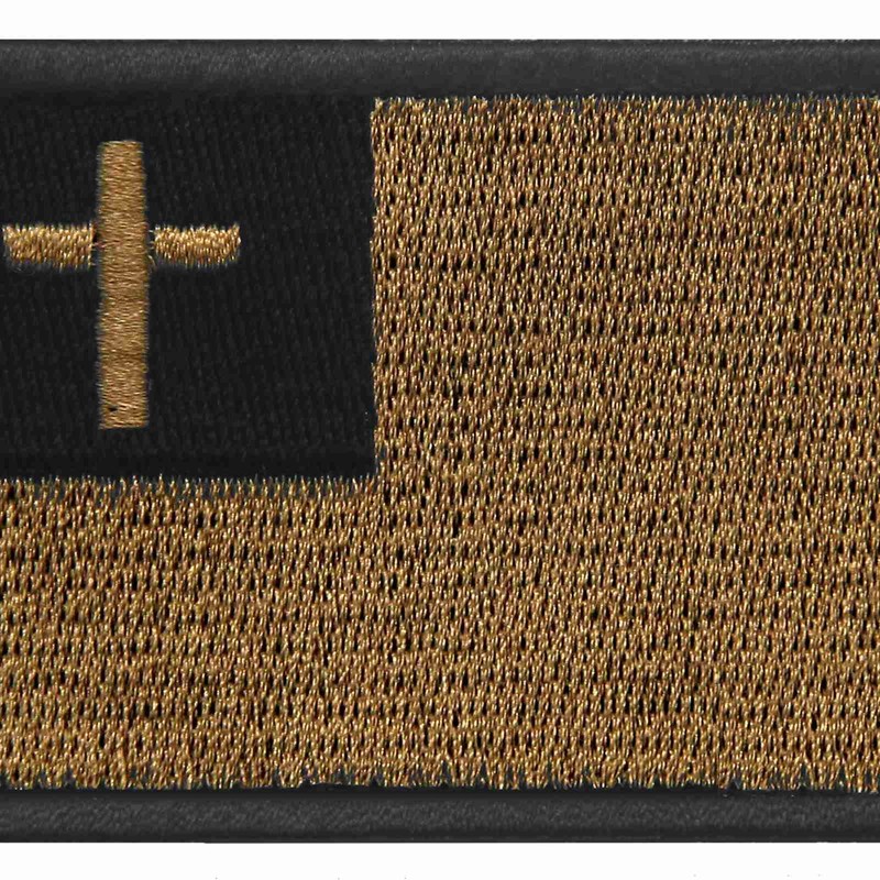 Tactical Christian Flag Patch Embroidered Badge Applique Fastener Hook and