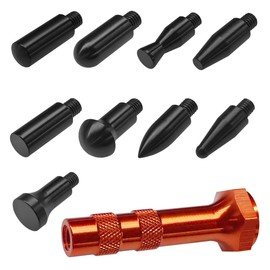 UHANBUT Paintless Dent Repair Kit, 9 Different Shaped Hammer Heads & Metal Tap Down Pen, DIY Vehicle Body Dent Remover Tool Set for RV, SUV, Truck