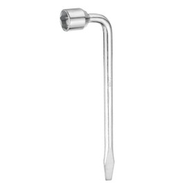 HARFINGTON Car Spare Tire Lug Wrench 22mm CR-V Steel l Type Slotted End Hexagon Socket Wrench L-Shaped Tire Repair Tool for Automobile Repair