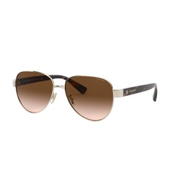 Coach HC7111 Sunglasses, Light Gold/Brown Gradient, 57 mm