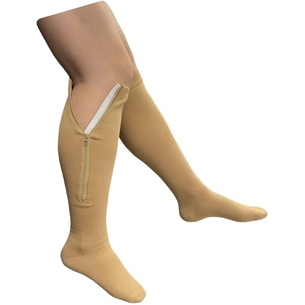 Presadee Closed Toe 15-20 mmHg Zipper Compression Circulation Fatigue Leg Socks