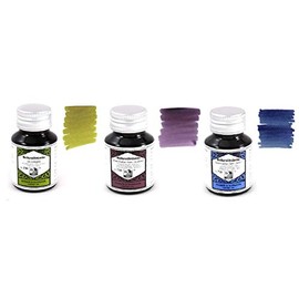 Rohrer & Klingner - 50ml Bottle Fountain Pen Ink Set - 3X Bottles - Salix, Alt-Goldgrun, Scabiosa