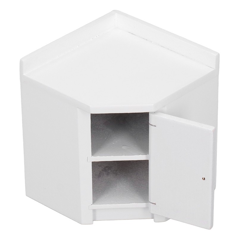 1:12 Dollhouse Corner Cabinet Decorative Robust Exquisite Craftsmanship Simulated Mini