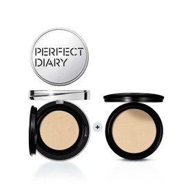 Perfect Diary Essence Concealing, UV Cushioning Foundation, Ceramic Skin, Shiny Skin, Transparent, Moisturizing, Sun Protection, SPF50+, PA+++, 0.4 oz (12 g) (B03 Main Body + Refill)