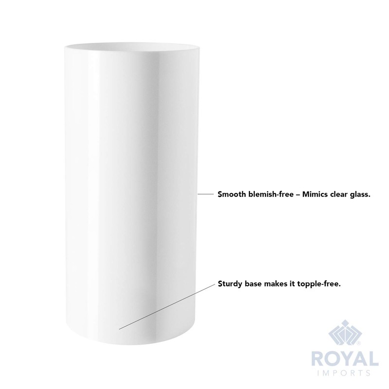 Royal Imports Flower Acrylic Vases Cylinders - Decorative Centerpiece Display