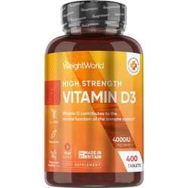 Vitamin D3 4000IU | 400 Tablets | 1+ Year Supply | 6mm Micro Vitamin D Tablets | Easy to Swallow VIT D | One A Day Supplement | Made in The UK | Magnesium Stearate-Free | Vegetarian Friendly