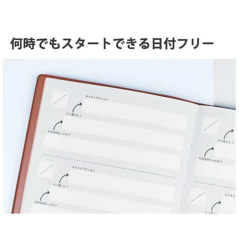 3 Step Diary, Navy, Date Free Diary, 3-Step Diary, Recording,