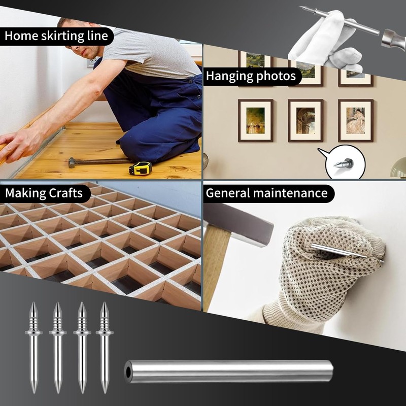 150 PCS Skirting Board Nails – Double-Ended No-Drill Nail Kit