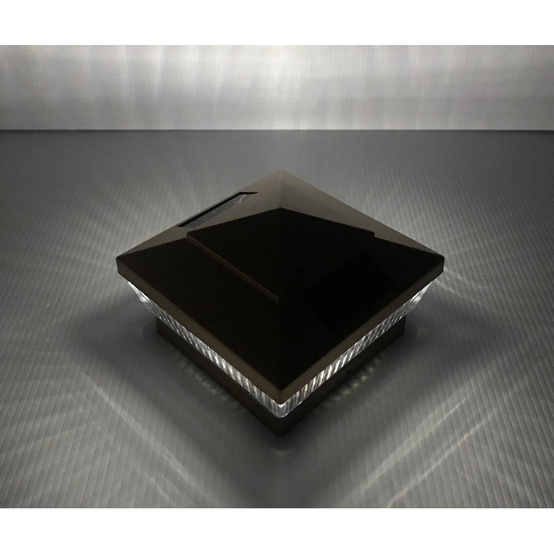 4-Pack Solar LED Copper 4 x 4 Vinyl PVC Wood
