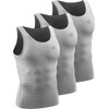 NELEUS Men's 3 Pack Compression Tank Top Tight Muscle Shirts,5074,Light