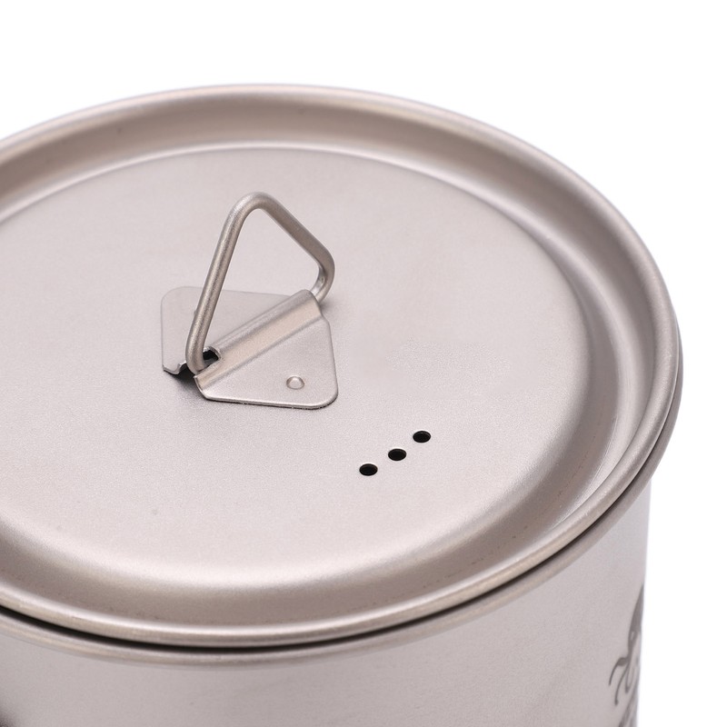 750ml Outdoor Titanium Water Mugs With Folding Handles Portable Camping