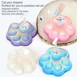 4 Soportes Magnéticos para Uñas con Garra de Gato, Soporte Magnético para Práctica de Uñas, Soportes para Exhibición de Uñas, Herramientas de Manicura para Salón de