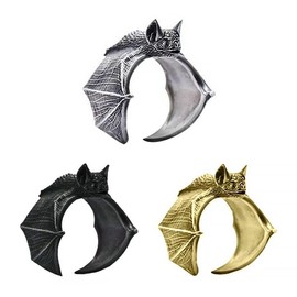 CVFRTT 3 Piece Fermausringe Gothic Ring Open Adjustable Ring Unisex Exotic Animal Ring Decoration
