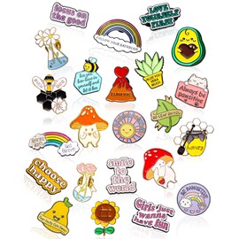 23 Pines de Esmalte Positivo Pin de Solapa Inspirador Lindo Animal Motivacional de Mochila Insignia de Broche Estético