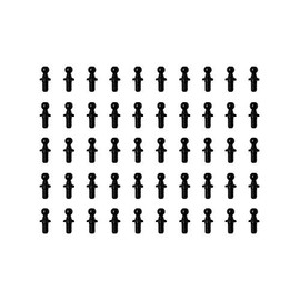 10mm Ball-Stud 5/16-18 Thread & 0.55" Thread Length (50 Pack) - Black Zinc-Plating - Gas Strut Lift Support Fittings RT-55-00034-50