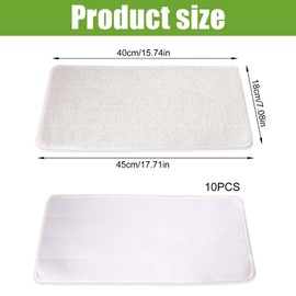 10er Set Dampfreiniger Ersatztücher, für Vileda-Dampfreiniger Ersatzbezüge Mikrofaser Ersatzpads Kompatibel mit Vileda-Steam XXL Waschbar Microfasertücher Ersatzbezug für alle Böden (Weiss)