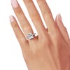 Bo.Dream Radiant Cut 3ct Cubic Zirconia Engagement Rings for Women