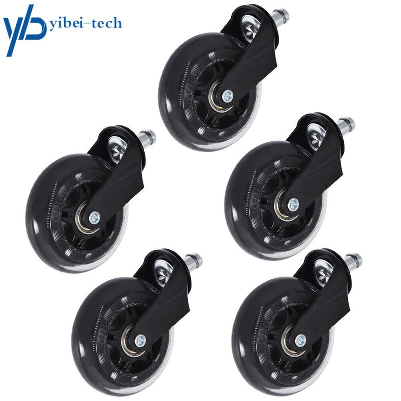 Oasis Set of 5 3 inch Office Chair Caster Rubber