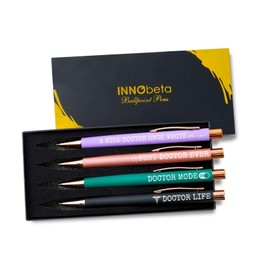 InnoBeta Doctor Gifts for Women, Ballpoint Pen Set of 4, Funny Inspirational Pen, Office Tools for Doctor, Med School Students