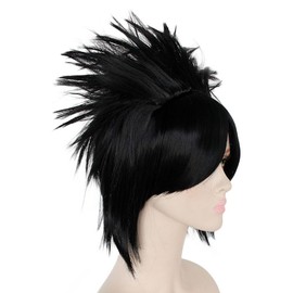 Men's Cosplay Wig, Shot Wig, Black Hair, Heat Resistant, Cosplay Tool, Cultural Festival, School Festival, Anime Wig, Stage Performance, Man-Yu Exhibition, Photography, Disguise Wig