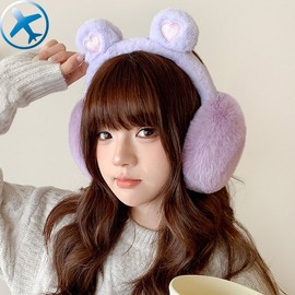 [Haein-Direct Buy] OC4141 Bear headband earmuffs/earmuffs/coldware/fur muffs/earmuffs pink 9ea