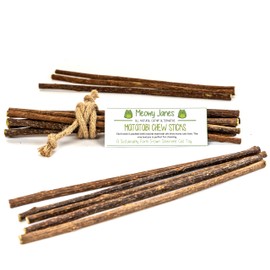 Meowy Janes Extra Long Matatabi Chew Sticks - 2X Length - an All Natural Silvervine Cat Toy and Cat Treat - Catnip Alternative