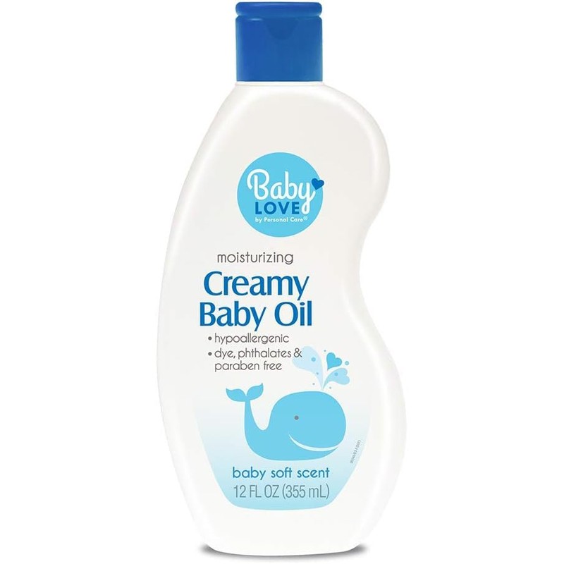 personal care Moisturizing Creamy Baby Oil, Hypoallergenic,12 oz Pack of