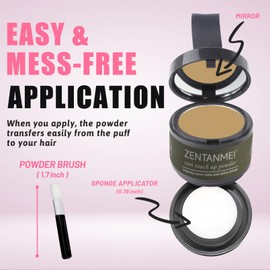ZENTANMEI Root Touch Up Hairline Powder for Women & Men, Gray Hair Cover Up, Hairline Shadow Powder Sweatproof & Windproof, 0.14 oz Root Cover Up Powder for Thinning Hair (Blonde)