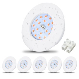 Allesgute LED Recessed Spotlight Flat 230 V 5 W Warm White LED Spot Set 500 lm Mini Round Slim White IP44 Bathroom Recessed Light 30 mm Installation Depth Spots for Bathroom, Kitchen, Living Room, Set