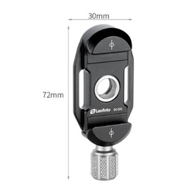 Leofoto DC-22Q Mini Clamp with QD Port, for Leofoto SP-01 Strap, Arca Compatible, 1/4 Screw Mount