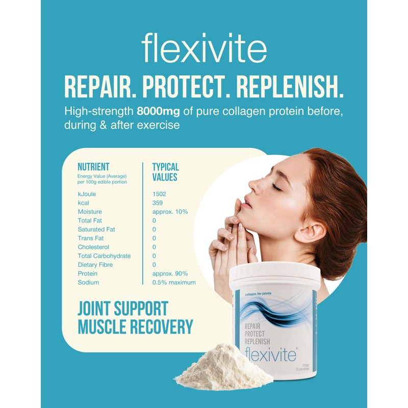 ArthroVite Flexivite Collagen Powder High Strength 8000mg Bovine UK 250g