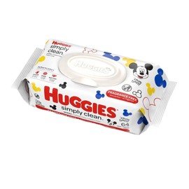 Huggies Baby Wipes Simply Clean Fragrance-Free (Pack of 2)