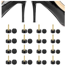 Keroius 16 Pairs High Heel Shoes Replacement Tips - Shoe Repair Stiletto Caps Protector Dowels Women's Round Cover
