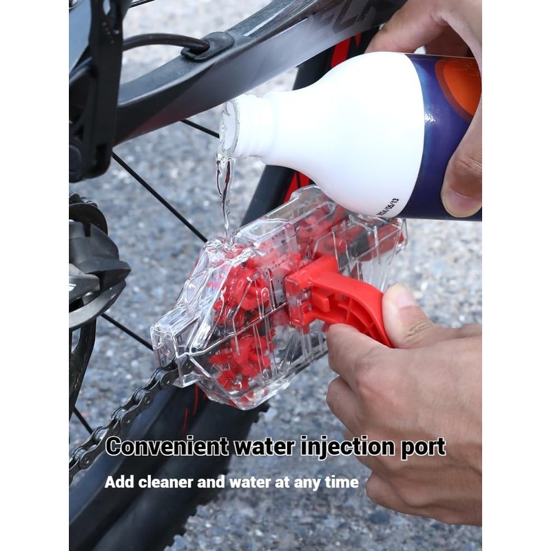 Transparent Visible Bike Chain Cleaner - Soaking Design Chain Cleaning