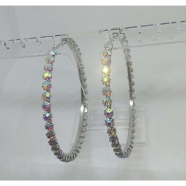 Rhinestone Hoops - Color: Gold/multi