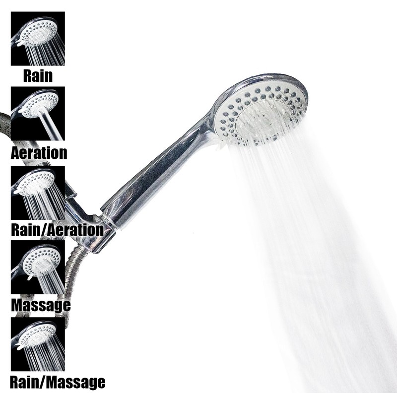 Shower Head - Handheld Rainfall High Pressure and Flow with