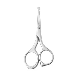 LIVINGO Nose Hair Scissors – Precision Stainless Steel Trimming Scissors with Rounded Tips, Safe and Easy Grooming for Nose, Ear, and Facial Hair