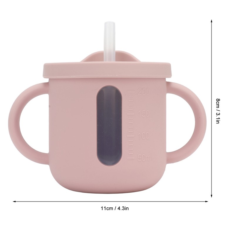 Silicone Sippy Cups Double Handles Lightweight Toddler Training Cup with