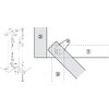 cyclingcolors 2x Tenon Tape Black Hinge Furniture Hinge Spring-Loaded Invisible
