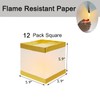 FUELYE 12Pack Floating Square Lanterns with LED Flameless Candles,Outdoor Lanterns