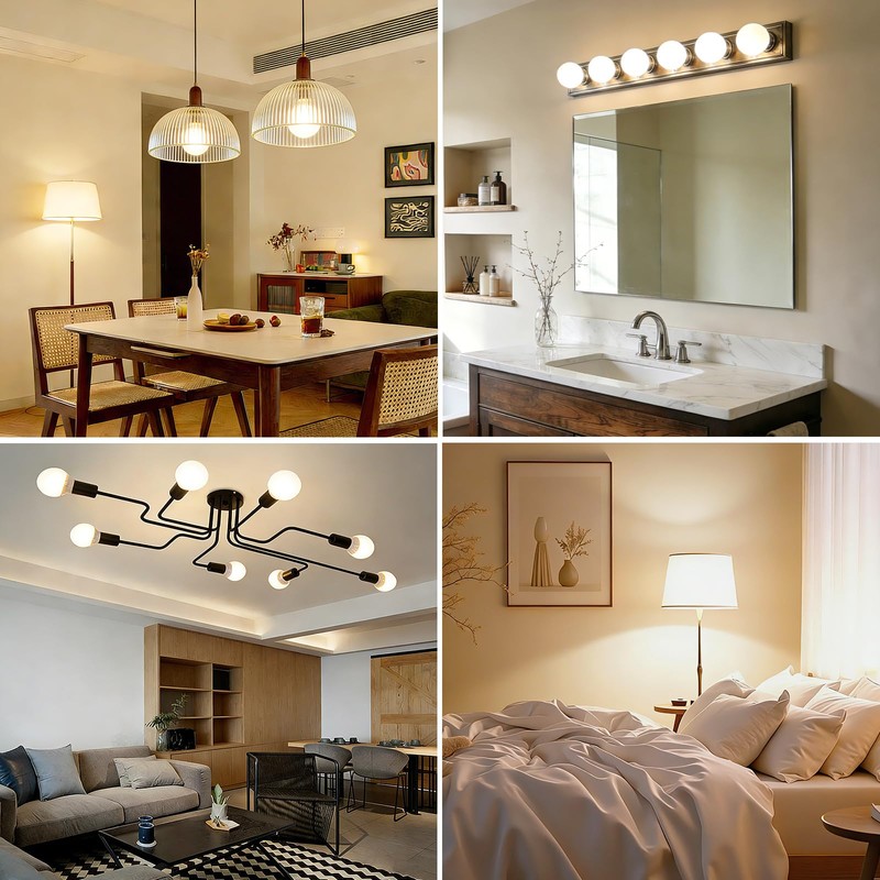 mfxmf G25 LED Globe Light Bulbs, Bathroom Vanity Light Bulbs