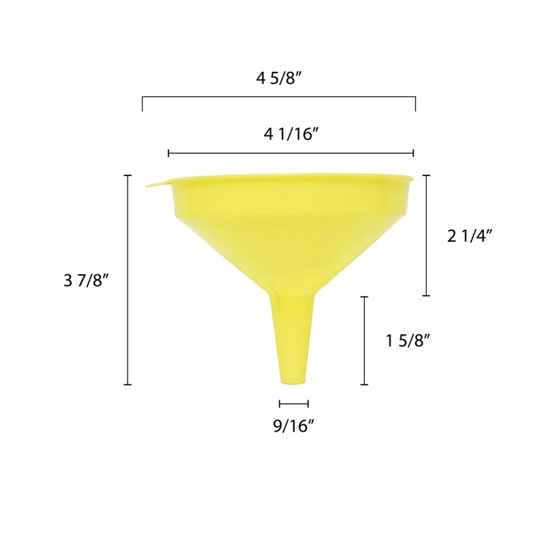 Thunder Group 4-1/8-Inch Plastic Funnel, 8-Ounce