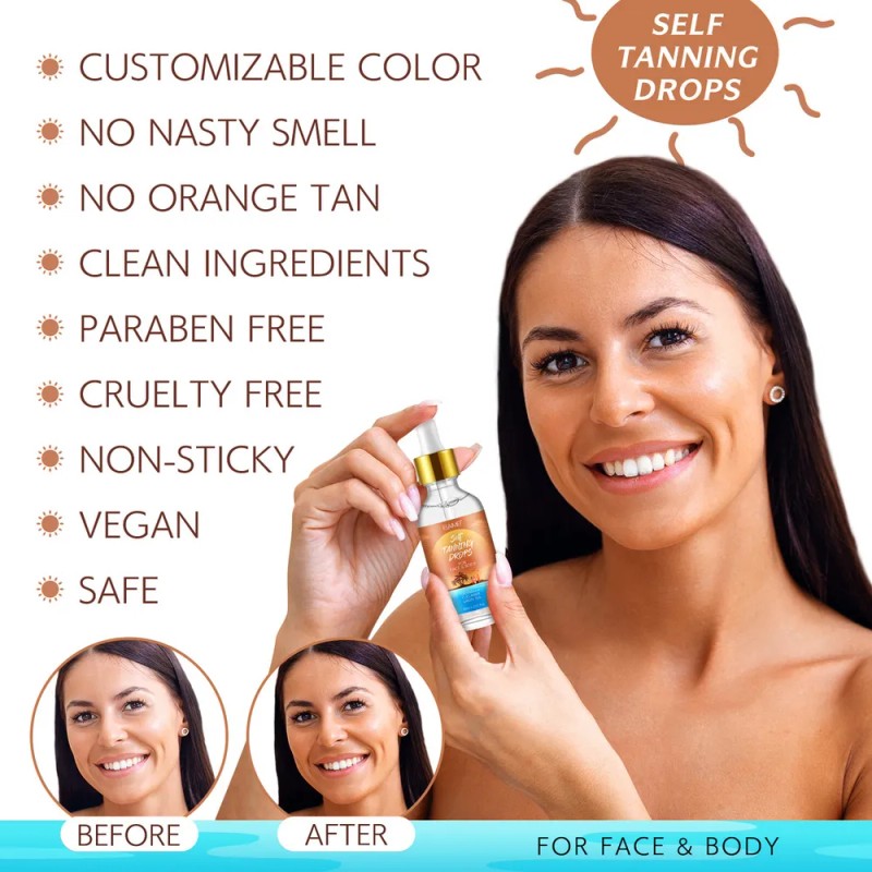 Bronceado Natural Rostro Cuerpo Tono Dorado Piel Radiante