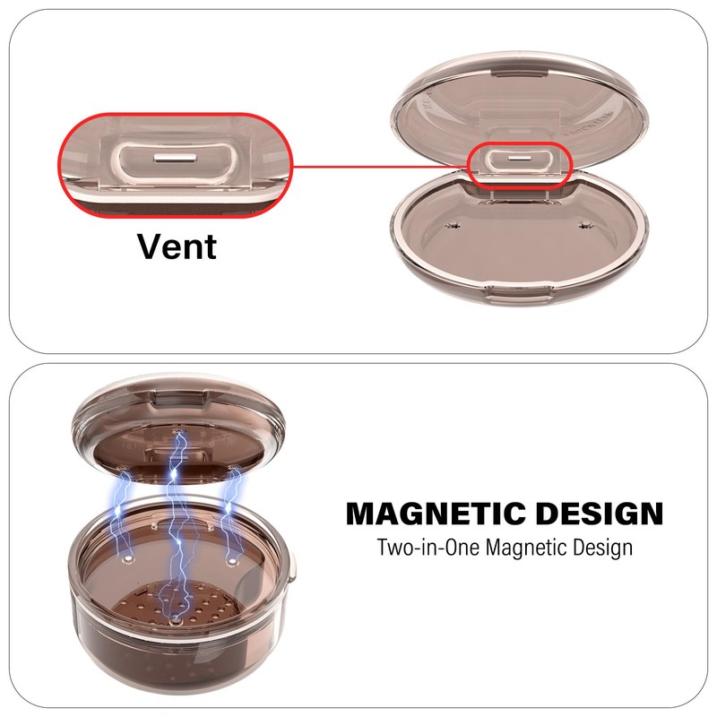 2-in-1 Retainer Case & Denture Cup for Soaking Dentures –