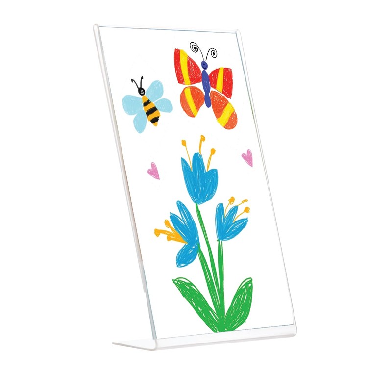 Set of 12 Snap - 4"x6" Clear Acrylic Self Standing