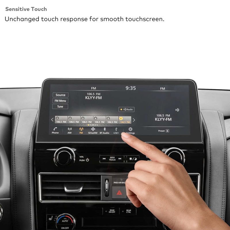 INNOSURE Tempered Glass Screen Protector for 2021/2022/2023/2024 Nissan Armada S/SV/Midnight/SL/Platinum